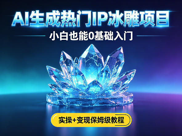 AI助你零基础玩转冰雕IP 实操变现一步到位-九零创业网
