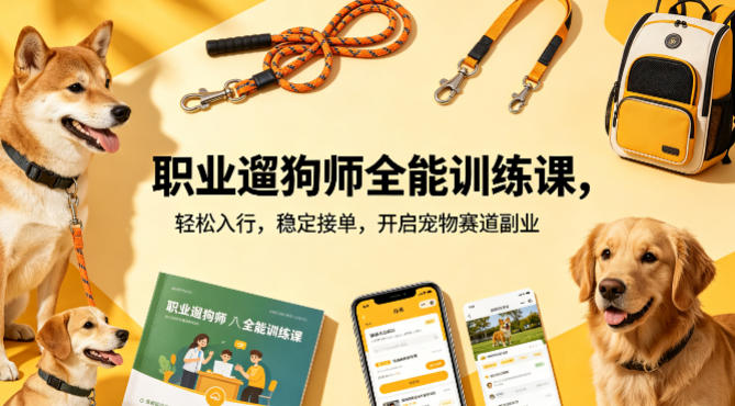 轻松成为遛狗达人 副业稳赚宠物赛道-九零创业网