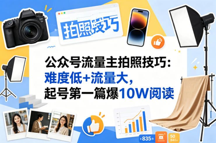 轻松拍爆10万+ 解锁流量主拍照技巧 新手必看-九零创业网