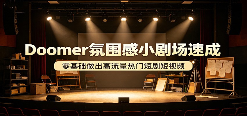 零基础速成 Doomer氛围短剧 爆款流量秘籍-九零创业网