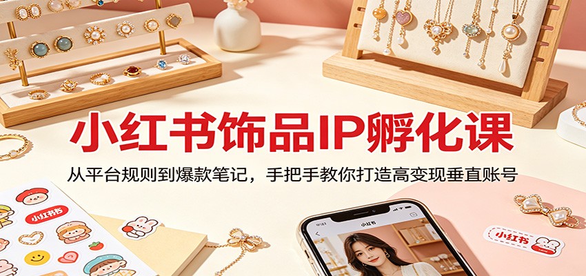 小红书饰品IP孵化攻略 打造爆款笔记 变现账号秘籍-九零创业网