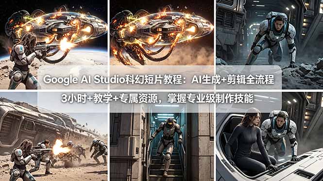 3小时AI影视制作全攻略 Google AI Studio科幻短片速成-九零创业网