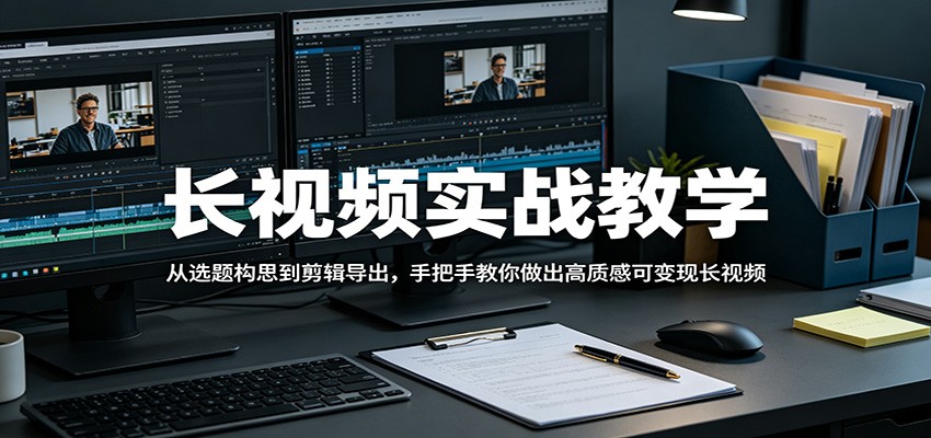 从构思到导出 实战教学打造高质长视频变现秘籍-九零创业网