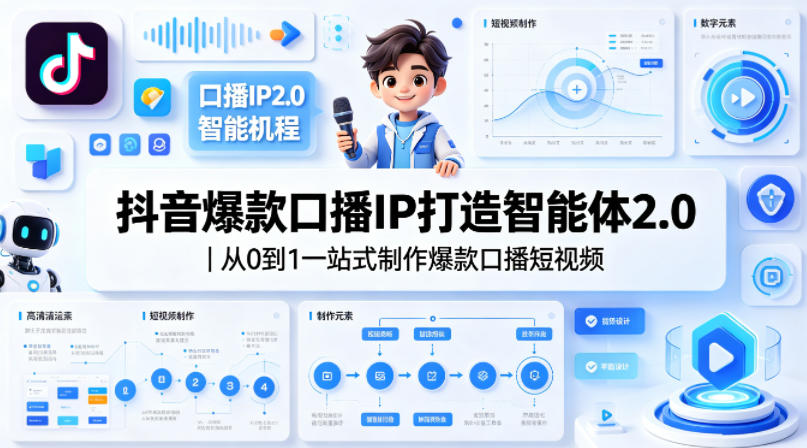 抖音爆款口播IP打造 智能体2.0助力短视频制作新潮流-九零创业网